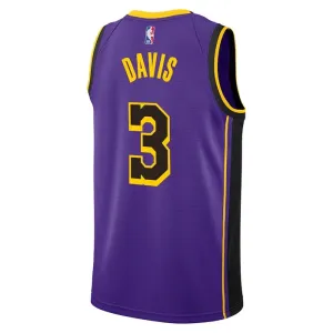 Maillot Homme Los Angeles Lakers Anthony Davis 3 Statement Edition Violet Swingman