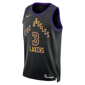 Maillot Homme Los Angeles Lakers Anthony Davis City Edition 2023-24 Noir Swingman
