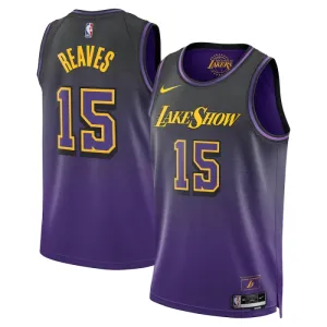 Maillot Homme Los Angeles Lakers Austin Reaves City Edition 2024-25 Violet Swingman