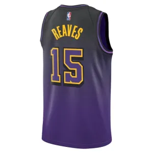 Maillot Homme Los Angeles Lakers Austin Reaves City Edition 2024-25 Violet Swingman