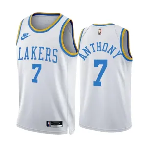 Maillot Homme Los Angeles Lakers Carmelo Anthony 7 Classic Edition 2022-23 Blanc Swingman Maillot Homme Los Angeles Lakers Carmelo Anthony 7 Classic Edition 2022-23 Blanc Swingman