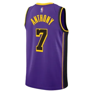 Maillot Homme Los Angeles Lakers Carmelo Anthony 7 Statement Edition Violet Swingman