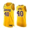 Maillot Homme Los Angeles Lakers Lebron James 40k Points Icon Edition Jaune Swingman