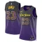 Maillot Homme Los Angeles Lakers Lebron James City Edition 2024-25 Violet Swingman