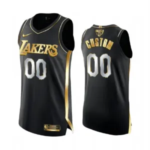 Maillot Homme Los Angeles Lakers Limited Personnalisé Golden Edition Noir Swingman Maillot Homme Los Angeles Lakers Limited Personnalisé Golden Edition Noir Swingman