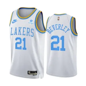 Maillot Homme Los Angeles Lakers Patrick Beverley 21 Classic Edition 2022-23 Blanc Swingman Maillot Homme Los Angeles Lakers Patrick Beverley 21 Classic Edition 2022-23 Blanc Swingman