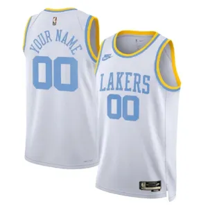 Maillot Homme Los Angeles Lakers Personnalisé Classic Edition 2022-23 Blanc Swingman