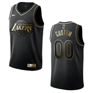 Maillot Homme Los Angeles Lakers Personnalisé Golden Edition Noir Swingman Maillot Homme Los Angeles Lakers Personnalisé Golden Edition Noir Swingman