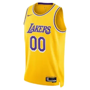 Maillot Homme Los Angeles Lakers Personnalisé Icon Edition Jaune Swingman