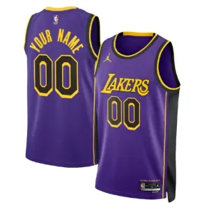 Maillot Homme Los Angeles Lakers Personnalisé Statement Edition Bleu Swingman