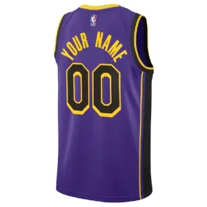 Maillot Homme Los Angeles Lakers Personnalisé Statement Edition Bleu Swingman