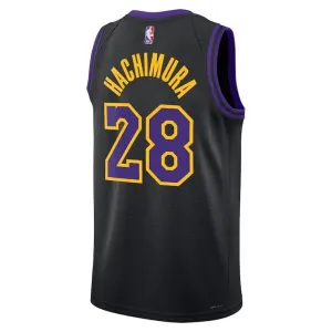 Maillot Homme Los Angeles Lakers Rui Hachimura 28 City Edition 2023-24 Noir Swingman