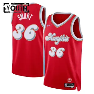 Maillot Enfant Memphis Grizzlies Marcus Smart City Edition 2024-25 Rouge Swingman