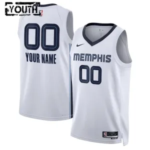 Maillot Enfant Memphis Grizzlies Personnalisé Association Edition Blanc Swingman