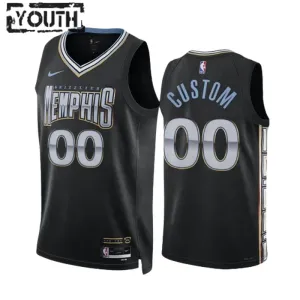 Maillot Enfant Memphis Grizzlies Personnalisé City Edition 2022-23 Noir Swingman Maillot Enfant Memphis Grizzlies Personnalisé City Edition 2022-23 Noir Swingman