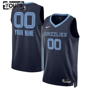Maillot Enfant Memphis Grizzlies Personnalisé Icon Edition Navy Swingman