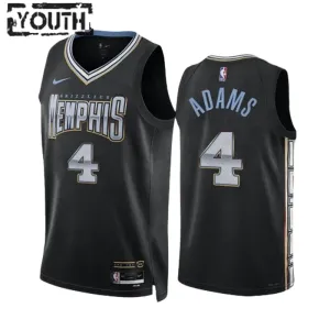 Maillot Enfant Memphis Grizzlies Steven Adams 4 City Edition 2022-23 Noir Swingman Maillot Enfant Memphis Grizzlies Steven Adams 4 City Edition 2022-23 Noir Swingman