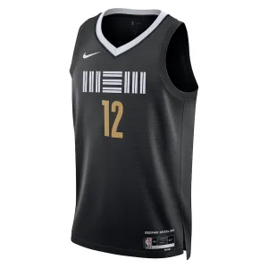 Maillot Homme Memphis Grizzlies Ja Morant City Edition 2023-24 Noir Swingman