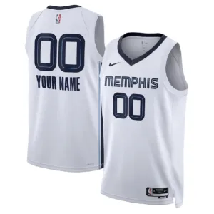 Maillot Homme Memphis Grizzlies Personnalisé Association Edition Blanc Swingman