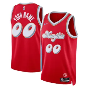 Maillot Homme Memphis Grizzlies Personnalisé City Edition 2024-25 Rouge Swingman