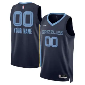 Maillot Homme Memphis Grizzlies Personnalisé Icon Edition Navy Swingman