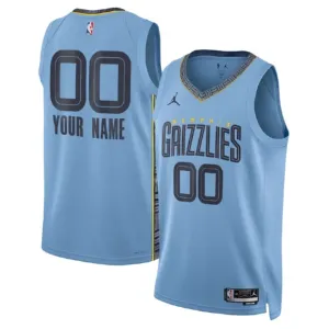 Maillot Homme Memphis Grizzlies Personnalisé Statement Edition Bleu Swingman