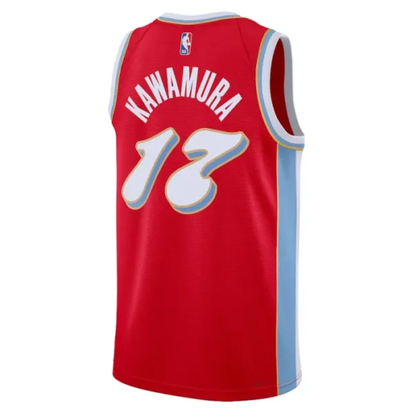 Maillot Homme Memphis Grizzlies Yuki Kawamura City Edition 2024-25 Rouge Swingman