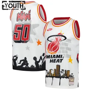 Maillot Enfant Miami Heat Mitchell Ness x Tats Cru Edition Hardwood Classics 2023-24 Blanc Swingman