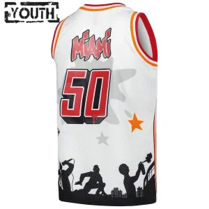 Maillot Enfant Miami Heat Mitchell Ness x Tats Cru Edition Hardwood Classics 2023-24 Blanc Swingman