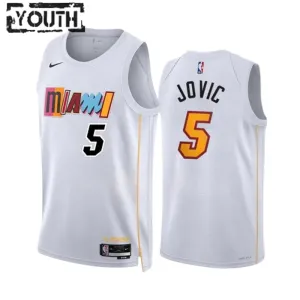 Maillot Enfant Miami Heat Nikola Jovic 5 City Edition 2022-23 Blanc Swingman Maillot Enfant Miami Heat Nikola Jovic 5 City Edition 2022-23 Blanc Swingman