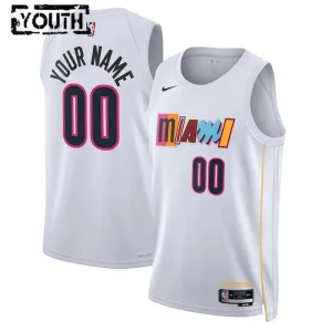 Maillot Enfant Miami Heat Personnalisé City Edition 2022-23 Blanc Swingman