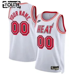 Maillot Enfant Miami Heat Personnalisé Classic Edition 2022-23 Blanc Swingman