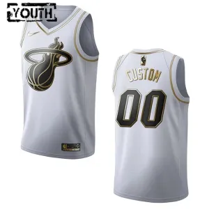 Maillot Enfant Miami Heat Personnalisé Golden Edition Blanc Swingman Maillot Enfant Miami Heat Personnalisé Golden Edition Blanc Swingman