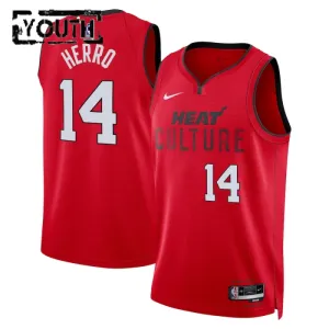 Maillot Enfant Miami Heat Tyler Herro City Edition 2024-25 Rouge Swingman