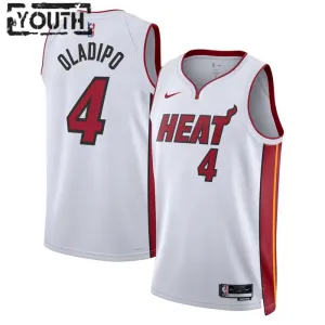 Maillot Enfant Miami Heat Victor Oladipo 4 Association Edition Blanc Swingman