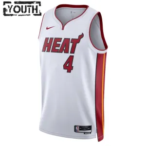 Maillot Enfant Miami Heat Victor Oladipo 4 Association Edition Blanc Swingman