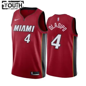 Maillot Enfant Miami Heat Victor Oladipo 4 Icon Edition Rouge Swingman