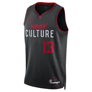 Maillot Homme Miami Heat Bam Adebayo City Edition 2023-24 Noir Swingman