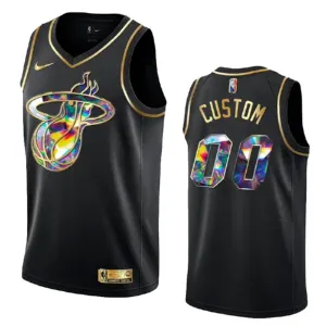 Maillot Homme Miami Heat Diamond Edition Personnalisé Noir Swingman Maillot Homme Miami Heat Diamond Edition Personnalisé Noir Swingman