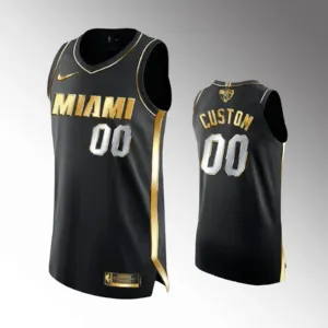 Maillot Homme Miami Heat Limited Personnalisé Golden Edition Noir Swingman Maillot Homme Miami Heat Limited Personnalisé Golden Edition Noir Swingman