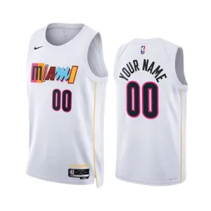 Maillot Homme Miami Heat Personnalisé City Edition 2022-23 Blanc Swingman Maillot Homme Miami Heat Personnalisé City Edition 2022-23 Blanc Swingman
