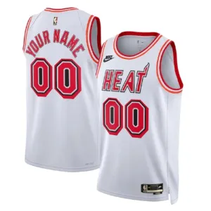 Maillot Homme Miami Heat Personnalisé Classic Edition 2022-23 Blanc Swingman