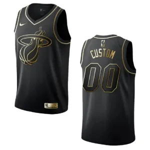 Maillot Homme Miami Heat Personnalisé Golden Edition Noir Swingman Maillot Homme Miami Heat Personnalisé Golden Edition Noir Swingman