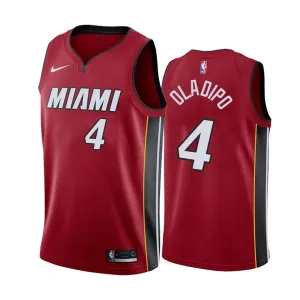 Maillot Homme Miami Heat Victor Oladipo 4 Icon Edition Rouge Swingman