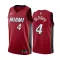 Maillot Homme Miami Heat Victor Oladipo 4 Icon Edition Rouge Swingman