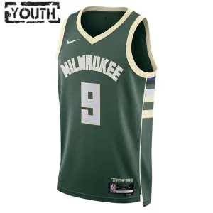 Maillot Enfant Milwaukee Bucks Bobby Portis JR 9 Icon Edition Vert Swingman