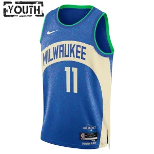 Maillot Enfant Milwaukee Bucks Brook Lopez City Edition 2023-24 Royal Swingman