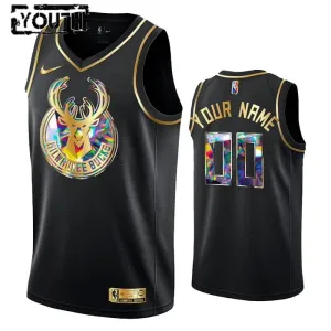 Maillot Enfant Milwaukee Bucks Diamond Edition Personnalisé Noir Swingman Maillot Enfant Milwaukee Bucks Diamond Edition Personnalisé Noir Swingman
