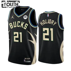 Maillot Enfant Milwaukee Bucks Jrue Holiday 21 Statement Edition Noir Swingman Maillot Enfant Milwaukee Bucks Jrue Holiday 21 Statement Edition Noir Swingman
