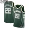 Maillot Enfant Milwaukee Bucks Khris Middleton 22 Icon Edition Vert Swingman